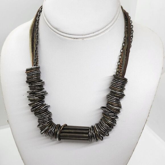 Jewelry - Ali Khan New York necklace Multistrand Rustic Circles